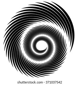 Abstract spiral, swirl, twirl element. Editable vector graphic.