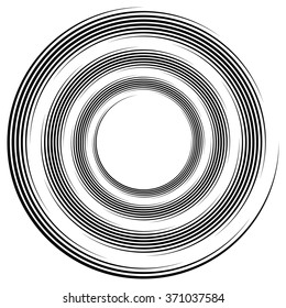 Abstract spiral, swirl, twirl element. Editable vector graphic.