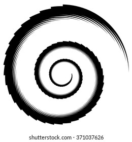 Abstract spiral, swirl, twirl element. Editable vector graphic.