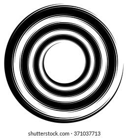 Abstract spiral, swirl, twirl element. Editable vector graphic.