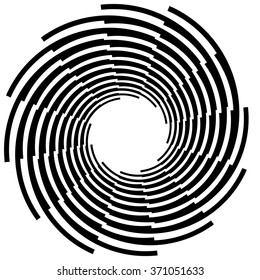 Abstract spiral, swirl, twirl element. Editable vector graphic.
