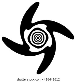 Abstract spiral, swirl, twirl element. Rotating concentric lines.