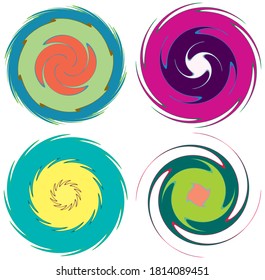 Abstract spiral, swirl, twirl and vortex shapes