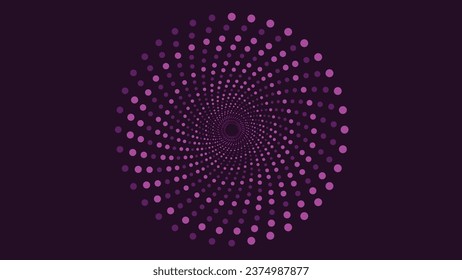 Abstract spiral symbol vortex background in purple