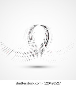 Abstract spiral technology dynamic fade background