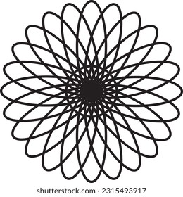 abstract spiral that forms like a sunflower