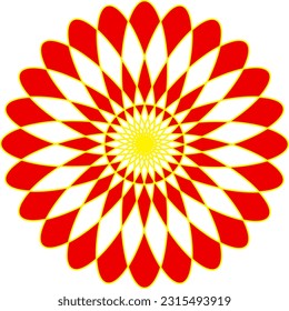 espiral abstracta que se forma como un girasol