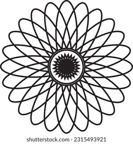 abstract spiral that forms like a sunflower