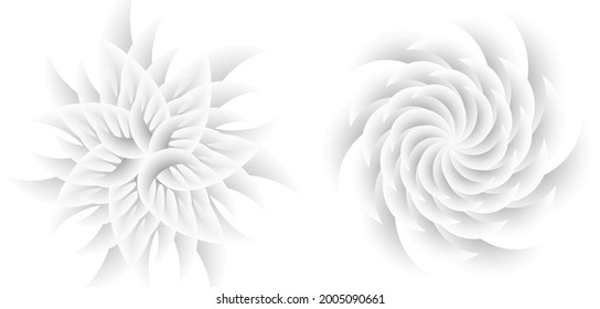 Abstract spiral tor design element on white background of twist lines. Vector Illustration eps 10 for icon beauty salon, for elegant business card,  background event party flyer