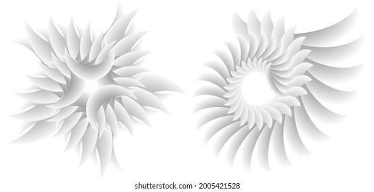 Abstract spiral tor design element on white background of twist lines. Vector Illustration eps 10 for icon beauty salon, for elegant business card,  background event party flyer, sea team, ocean shell