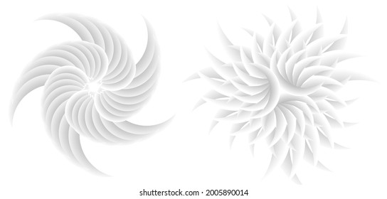 Abstract spiral tor design element on white background of twist lines. Vector Illustration eps 10 for icon beauty salon, for elegant business card,  background event party flyer, sea team, ocean shell