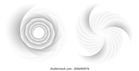 Abstract spiral tor design element on white background of twist lines. Vector Illustration eps 10 for icon beauty salon, for elegant business card,  background event party flyer, sea team, ocean shell