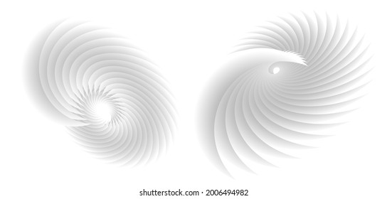 Abstract spiral tor design element on white background of twist lines. Vector Illustration eps 10 for icon beauty salon, for elegant business card,  background event party flyer, sea team, ocean shell