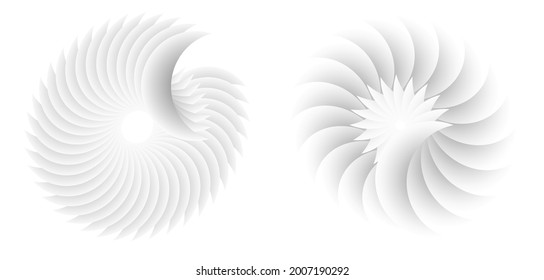 Abstract spiral tor design element on white background of twist lines. Vector Illustration eps 10 for icon beauty salon, for elegant business card,  background event party flyer, sea team, ocean shell