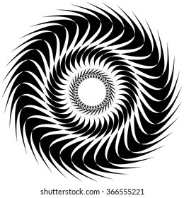 Abstract spiral, twirl element isolated on white. Abstract shape. vector