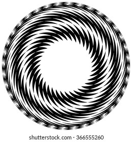 Abstract spiral, twirl element isolated on white. Abstract shape. vector