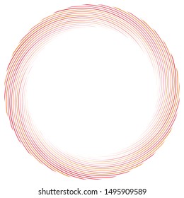 Abstract spiral, twist. Radial swirl, twirl curvy, wavy lines element. Circular, concentric loop pattern. Revolve, whirl design. Whirlwind, whirlpool illustration