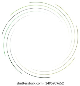 Abstract spiral, twist. Radial swirl, twirl curvy, wavy lines element. Circular, concentric loop pattern. Revolve, whirl design. Whirlwind, whirlpool illustration