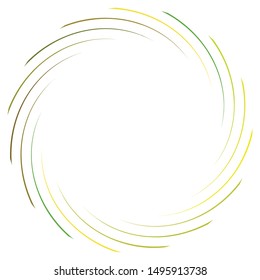 Abstract spiral, twist. Radial swirl, twirl curvy, wavy lines element. Circular, concentric loop pattern. Revolve, whirl design. Whirlwind, whirlpool illustration