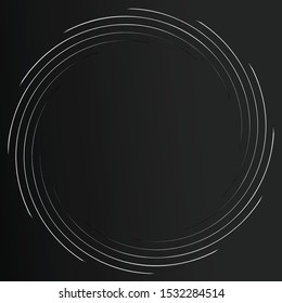 Abstract spiral, twist. Radial swirl, twirl curvy, wavy lines element. Circular, concentric loop pattern. Revolve, whirl design. Whirlwind illustration
