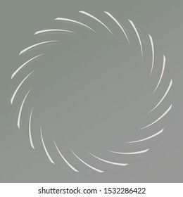 Abstract spiral, twist. Radial swirl, twirl curvy, wavy lines element. Circular, concentric loop pattern. Revolve, whirl design. Whirlwind, whirlpool illustration
