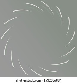 Abstract spiral, twist. Radial swirl, twirl curvy, wavy lines element. Circular, concentric loop pattern. Revolve, whirl design. Whirlwind, whirlpool illustration