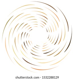 Abstract spiral, twist. Radial swirl, twirl curvy, wavy lines element. Circular, concentric loop pattern. Revolve, whirl design. Whirlwind, whirlpool illustration