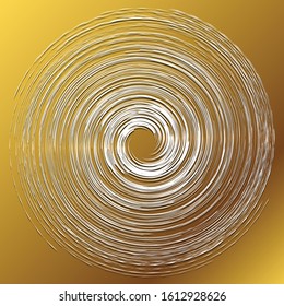 Abstract spiral, twist. Radial swirl, twirl wavy, curvy lines element. Whirlwind, whirlpool illustration. Circular, concentric loop pattern. Revolve, whirl design. Helix, volute rotation burst element