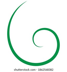 Abstract spiral, twist. Radial swirl, twirl curvy lines element. Circular, concentric loop-hook. Revolved whirl design shape, Whirlwind, whirlpool illustration. Radiating volute, whirligig, curlicue