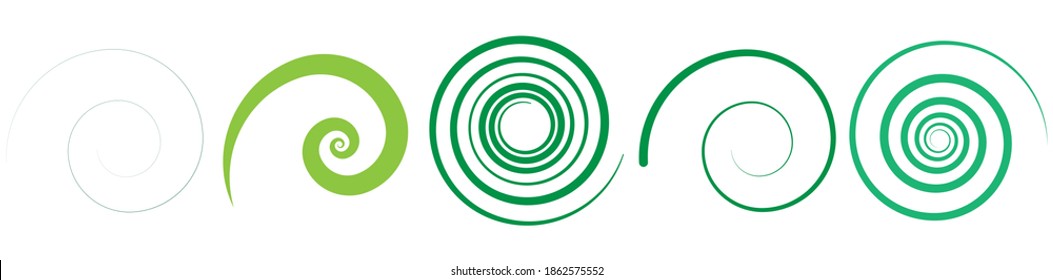 Abstract spiral, twist. Radial swirl, twirl curvy lines element. Circular, concentric loop-hook. Revolved whirl design shape, Whirlwind, whirlpool illustration. Radiating volute, whirligig, curlicue