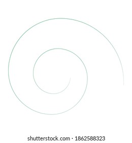 Abstract spiral, twist. Radial swirl, twirl curvy lines element. Circular, concentric loop-hook. Revolved whirl design shape, Whirlwind, whirlpool illustration. Radiating volute, whirligig, curlicue