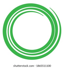Abstract spiral, twist. Radial swirl, twirl curvy lines element. Circular, concentric loop-hook. Revolved whirl design shape, Whirlwind, whirlpool illustration. Radiating volute, whirligig, curlicue