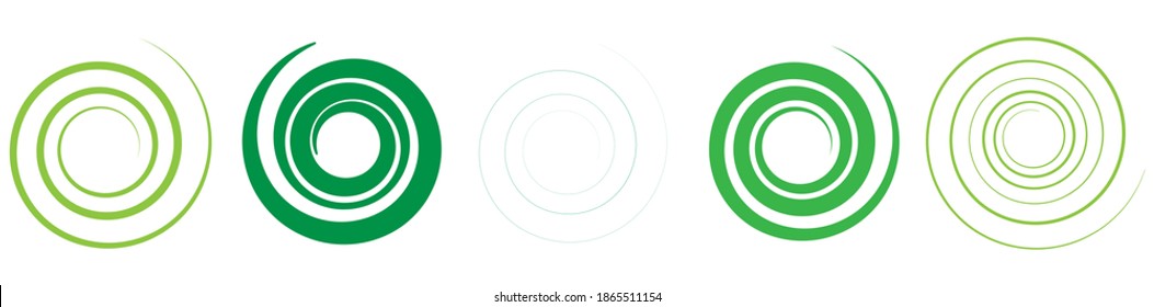 Abstract spiral, twist. Radial swirl, twirl curvy lines element. Circular, concentric loop-hook. Revolved whirl design shape, Whirlwind, whirlpool illustration. Radiating volute, whirligig, curlicue