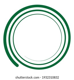 Abstract spiral, twist. Radial swirl, twirl curved, curvy line. Circular whirl design element.