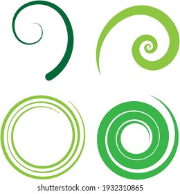 Abstract spiral, twist. Radial swirl, twirl curved, curvy line. Circular whirl design element.
