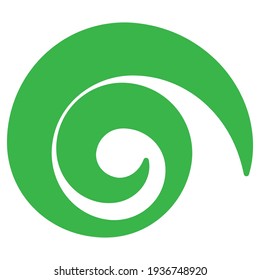 Abstract spiral, twist. Radial swirl, twirl curved, curvy line. Circular whirl design element.