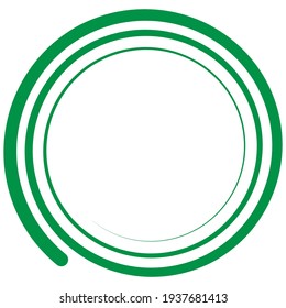 Abstract spiral, twist. Radial swirl, twirl curved, curvy line. Circular whirl design element.