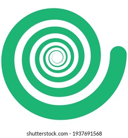 Abstract spiral, twist. Radial swirl, twirl curved, curvy line. Circular whirl design element.