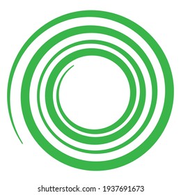 Abstract spiral, twist. Radial swirl, twirl curved, curvy line. Circular whirl design element.
