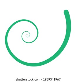 Abstract spiral, twist. Radial swirl, twirl curved, curvy line. Circular whirl design element.