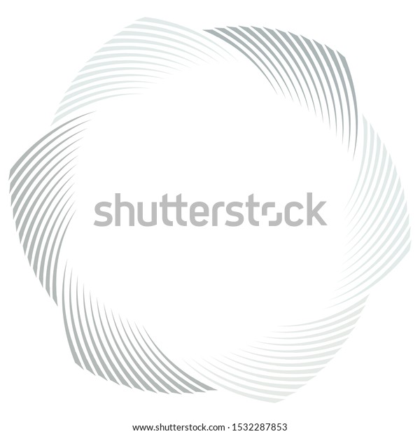 Abstract spiral, twist.\
Radial swirl, twirl curvy, wavy lines element. Circular, concentric\
loop pattern. Revolve, whirl design. Whirlwind, whirlpool\
illustration