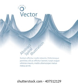 Abstract Spiral vector colourful Illustration with place for text. Background design template is well done for Graphic Design,  Party Flyers, Business Presentation, Posters. 