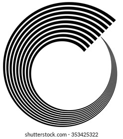 Abstract spiral, volute, helix element.