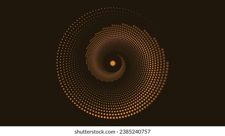 Abstract spiral vortex dotted background for your creative project.