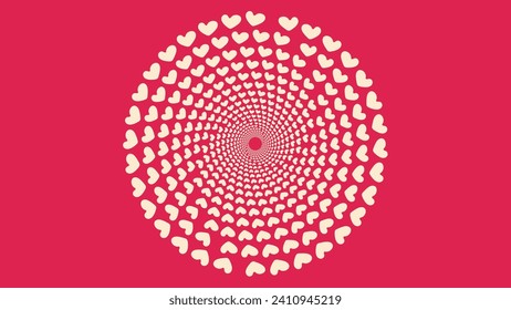 Abstract spiral vortex round valentine love background.