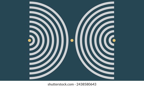 Abstract spiral vortex style dotted urgency wavy line hole creative background.