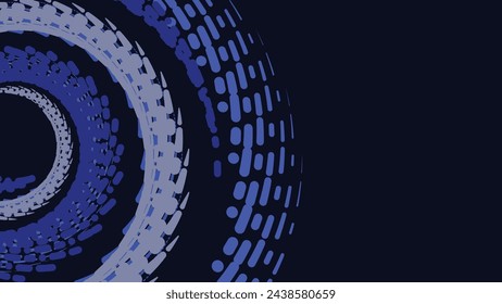 Abstract spiral vortex style dotted urgency wavy line hole creative background.