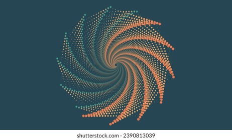 Abstract spiral vortex style minimalist background. This creative background can be used as a banner or logo.