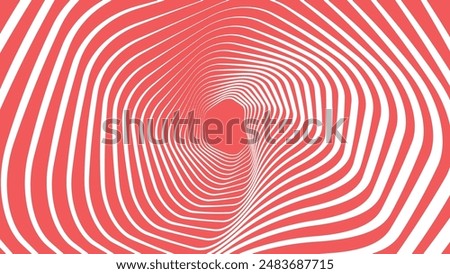 Abstract spiral vortex style spinning background in red.
