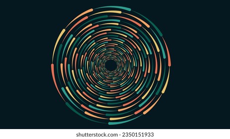 Abstract spiral vortex symbol background i different layer will make your project color and stunning. You can use it as information chaotic model or repetitive design circle. 